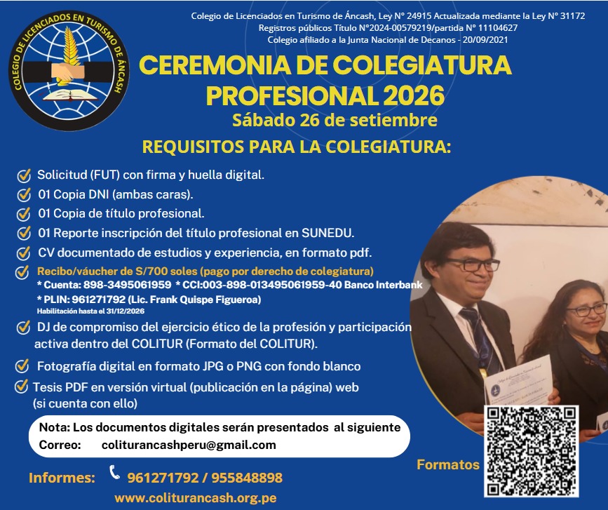 Ceremonia de Colegiatura Profesional 2026